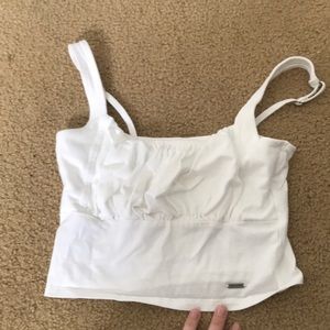 White small crop top from Hollister.